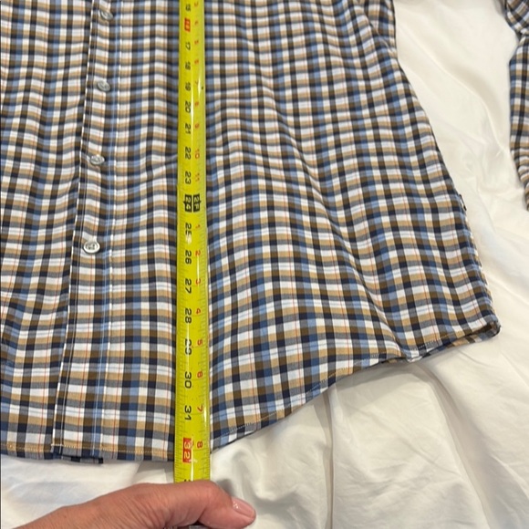 Hugo Boss Blue and Brown Casual Button Down Shirt - Picture 4 of 7